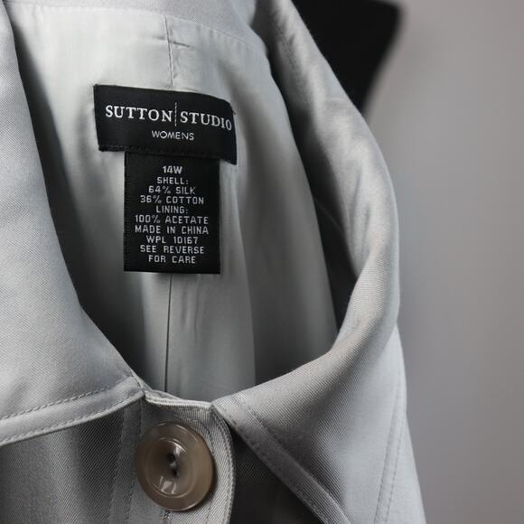 Bloomingdale's Vintage Sutton Studio Jacket Silk/Cotton 14W - Picture 6 of 6